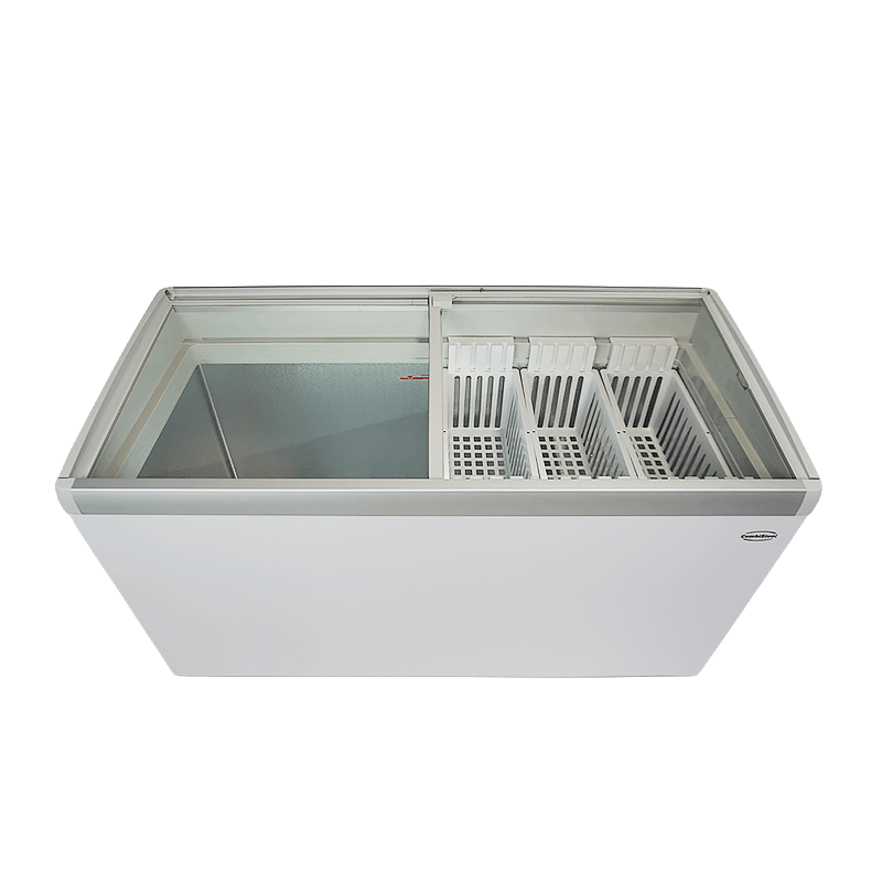 Cong&eacute;lateur bahut couvercle en verre lotte-456 - Combisteel - 7086.0040