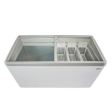 Cong&eacute;lateur bahut couvercle en verre lotte-456 - Combisteel - 7086.0040