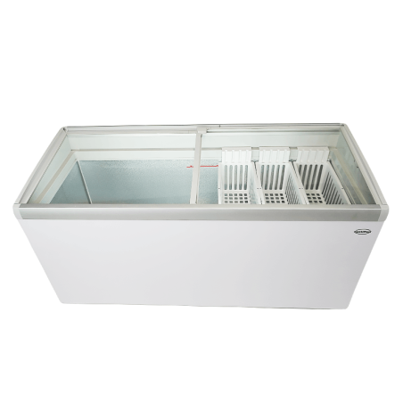 Cong&eacute;lateur bahut couvercle en verre lotte-516 - Combisteel - 7086.0045