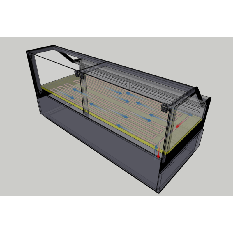 Vitrine r&eacute;frig&eacute;r&eacute;e &agrave; plaque froide pour viande rick 2.0 - Combisteel - 7076.0020