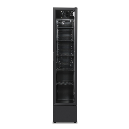 R&eacute;frig&eacute;rateur porte en verre &eacute;troit noir nap-150 - Combisteel - 7455.1912