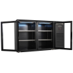 Bar r&eacute;frig&eacute;r&eacute;e 2 portes en verre noir - Combisteel - 7503.0005