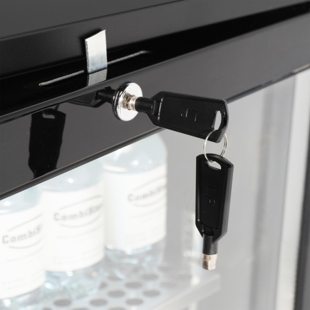 Bar r&eacute;frig&eacute;r&eacute;e 2 portes en verre noir - Combisteel - 7503.0005