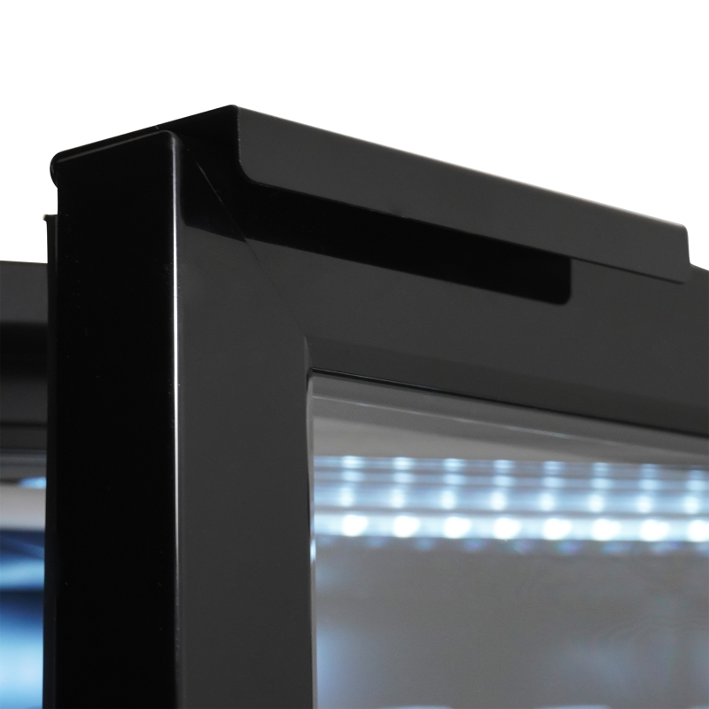 Bar r&eacute;frig&eacute;r&eacute;e 2 portes en verre noir - Combisteel - 7503.0005