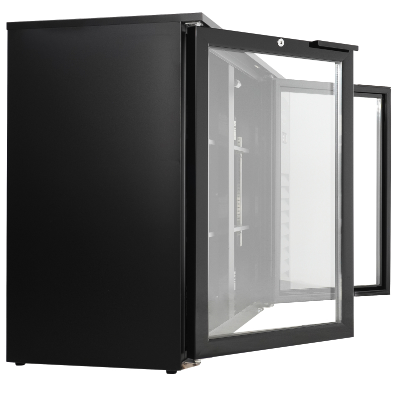 Bar r&eacute;frig&eacute;r&eacute;e 2 portes en verre noir - Combisteel - 7503.0005