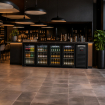 Bar r&eacute;frig&eacute;r&eacute;e 4 portes en verre noir - Combisteel - 7503.0015