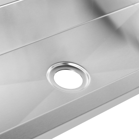 &Eacute;vier inox 4 robinets 1800x360x135mm - Combisteel - 7490.0350