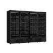 Cong&eacute;lateur 4 portes en verre noir jde-2025f bl *transport sur demande* - Combisteel - 7455.2252