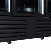 Cong&eacute;lateur 4 portes en verre noir jde-2025f bl *transport sur demande* - Combisteel - 7455.2252