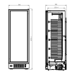Cong&eacute;lateur 1 porte en verre 382l - Combisteel - 7464.0062