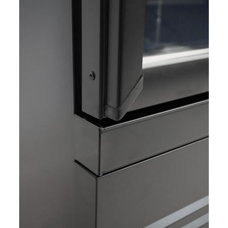 R&eacute;frig&eacute;rateur 1 porte en verre noir ceb-500r bl - Combisteel - 7526.0100