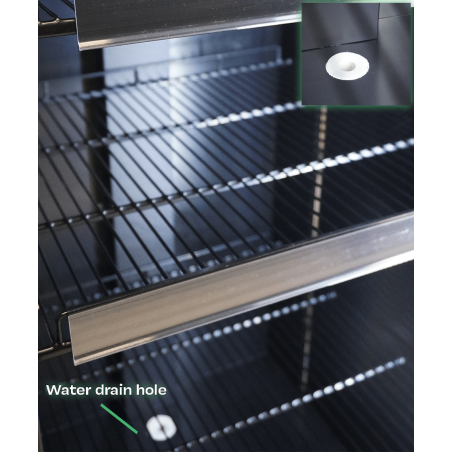 R&eacute;frig&eacute;rateur 1 porte en verre noir ceb-500r bl - Combisteel - 7526.0100