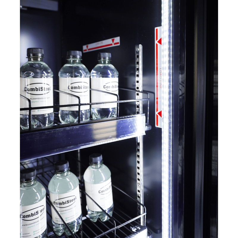 Gekoelde kast 3 glazen deuren zwart ceb-1600r bl - Combisteel - 7526.0110