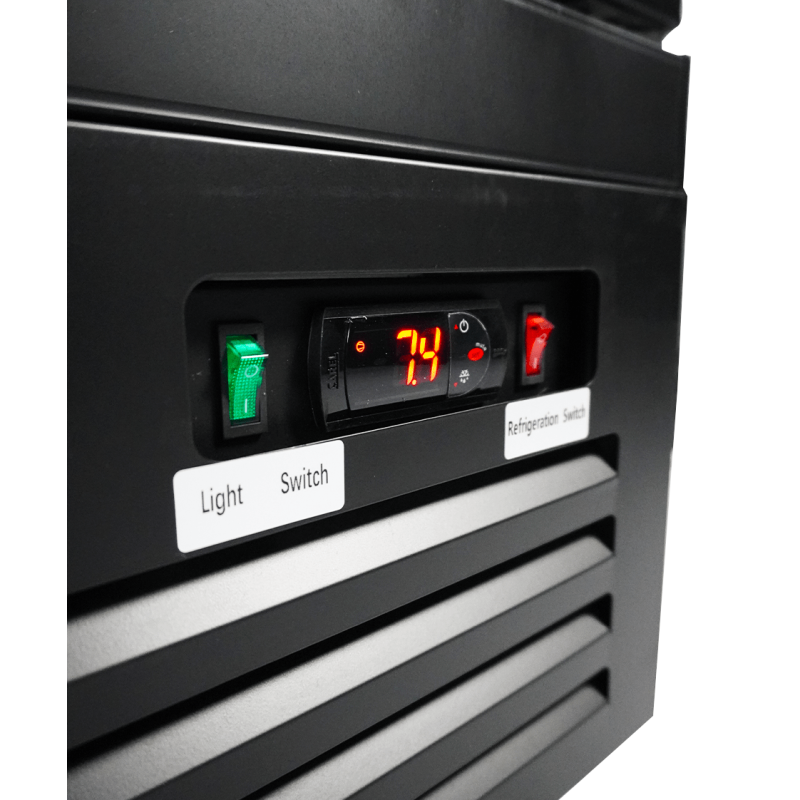 Gekoelde kast 3 glazen deuren zwart ceb-1600r bl - Combisteel - 7526.0110