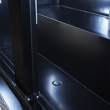 R&eacute;frig&eacute;rateur 3 portes en verre noir nap-1200 ht - avec porte chauffante - Combisteel - 7455.1925