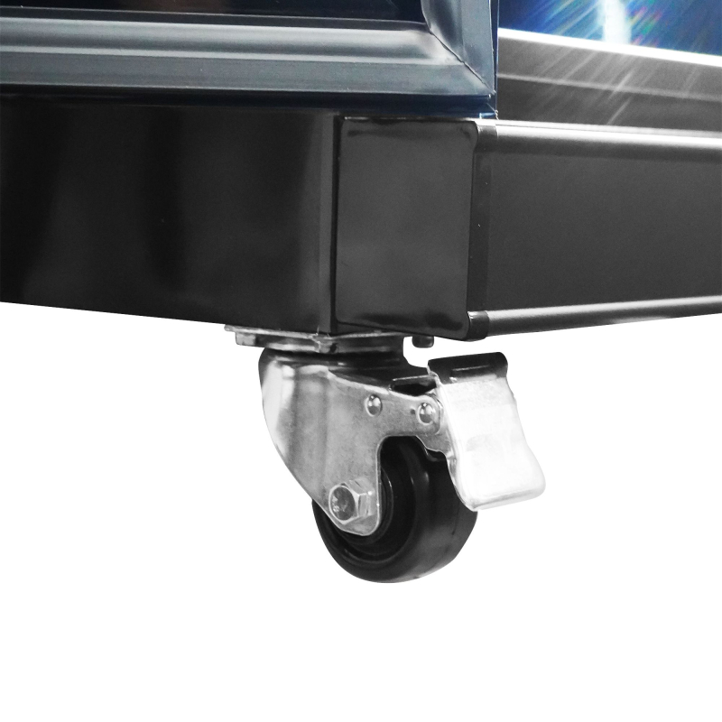 R&eacute;frig&eacute;rateur 2 portes en verre noir irm-770r bl - Combisteel - 7455.3150