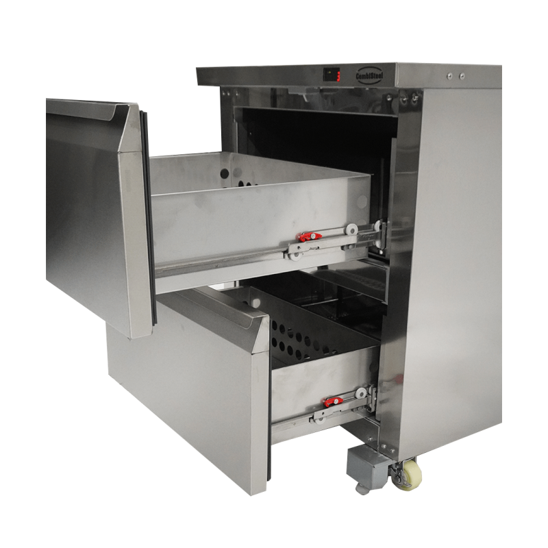 Vriezer in roestvrij staal 2 laden - Combisteel - 7450.0265