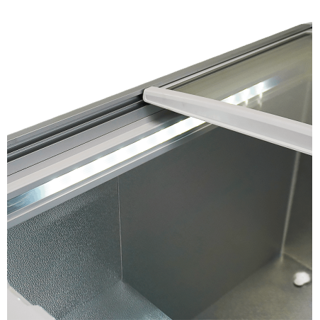 Cong&eacute;lateur bahut couvercle en verre lotte-586 - Combisteel - 7086.0050