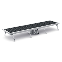 Caniveau de sol professionnel 1181 &times; 300 mm &agrave; sortie horizontale - Combisteel