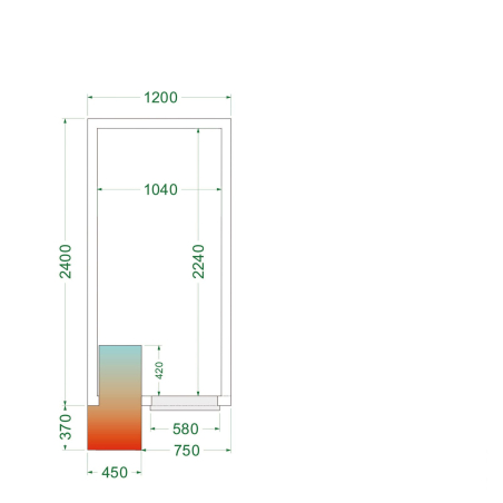 Chambre froide (Complet avec monobloc) CRPF1224 - TEFCOLD - 44166