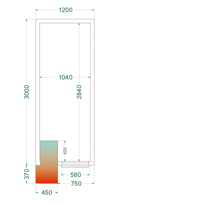 Chambre froide (Complet avec monobloc) CRPF1230 - TEFCOLD - 44168
