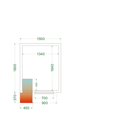 Chambre froide (Complet avec monobloc) CRPF1518 - TEFCOLD - 44170