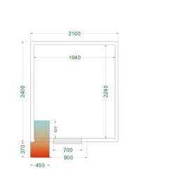 Chambre froide (Complet avec monobloc) CRPF2124 - TEFCOLD - 44181
