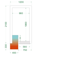 Chambre froide n&eacute;gative  (Complet avec monobloc) CRNF1221 - TEFCOLD - 44221