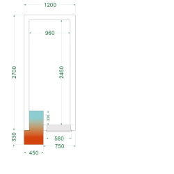 Chambre froide n&eacute;gative  (Complet avec monobloc) CRNF1227 - TEFCOLD - 44223