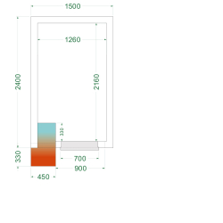 Chambre froide n&eacute;gative  (Complet avec monobloc) CRNF1524 - TEFCOLD - 44228