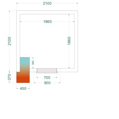 Chambre froide n&eacute;gative  (Complet avec monobloc) CRNF2121 - TEFCOLD - 44236