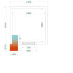 Chambre froide n&eacute;gative  (Complet avec monobloc) CRNF2121 - TEFCOLD - 44236