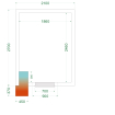 Chambre froide n&eacute;gative  (Complet avec monobloc) CRNF2127 - TEFCOLD - 44238