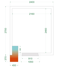 Chambre froide n&eacute;gative  (Complet avec monobloc) CRNF2427WD - TEFCOLD - 51059