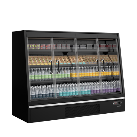 Vitrine r&eacute;frig&eacute;r&eacute;e pour supermarch&eacute; Galaxy+ GPL20FGD Black / DF - TEFCOLD - 68557