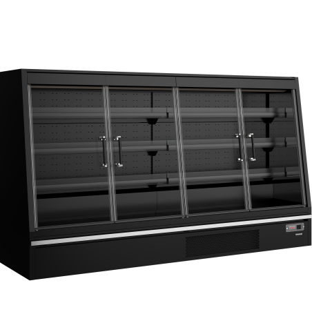 Vitrine r&eacute;frig&eacute;r&eacute;e pour supermarch&eacute; Galaxy+ GPL26FGD Black / DF - TEFCOLD - 68558