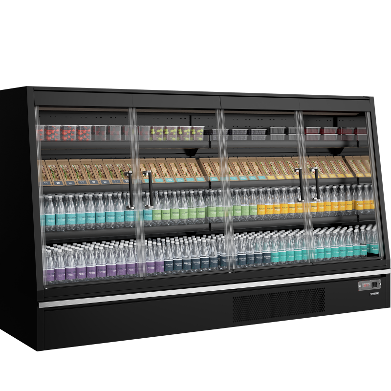 Vitrine r&eacute;frig&eacute;r&eacute;e pour supermarch&eacute; Galaxy+ GPL26FGD Black / DF - TEFCOLD - 68558