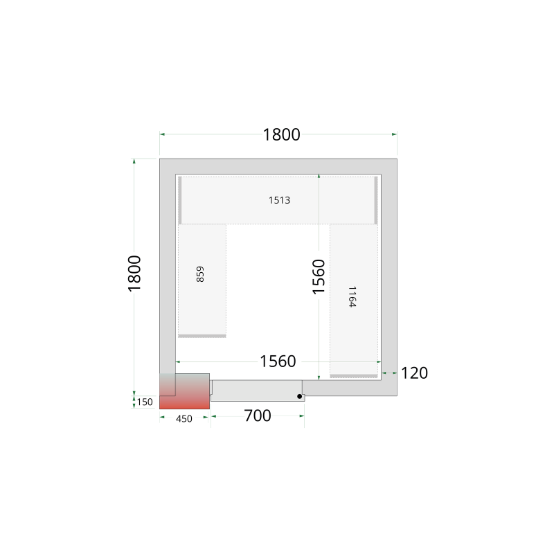 CRNF1818 Shelf Rack System Kit - TEFCOLD - 45523