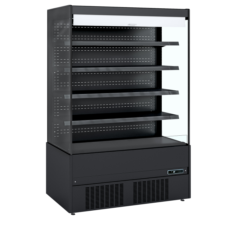 Vitrine r&eacute;frig&eacute;r&eacute;e libre service noir (CRON BK) MCB130 - TEFCOLD - 45585