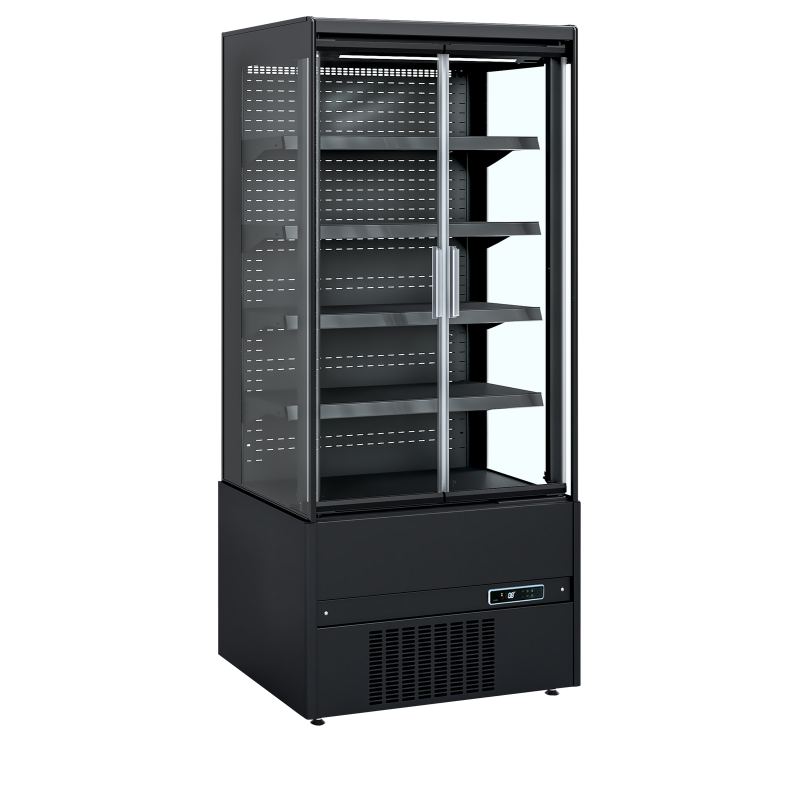 Koelvitrine zelfbediening zwart met glazen deuren MCB90H (ECRON BK) - TEFCOLD - 45590