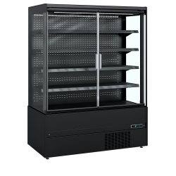 Vitr. r&eacute;frig. libre service noir portes vitr. MCB150H (ECRON BK) - TEFCOLD - 45592
