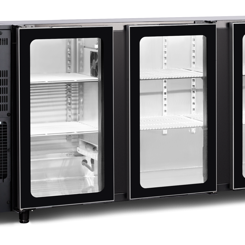 Barkoelkast met glazen deuren TBC3G 206B - TEFCOLD - 45609