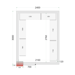 CRNF2430 Shelf Rack System Kit - TEFCOLD - 45722