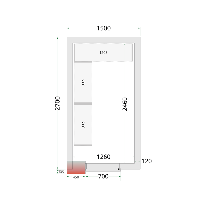 CRNF1527 Shelf Rack System Kit - TEFCOLD - 46224