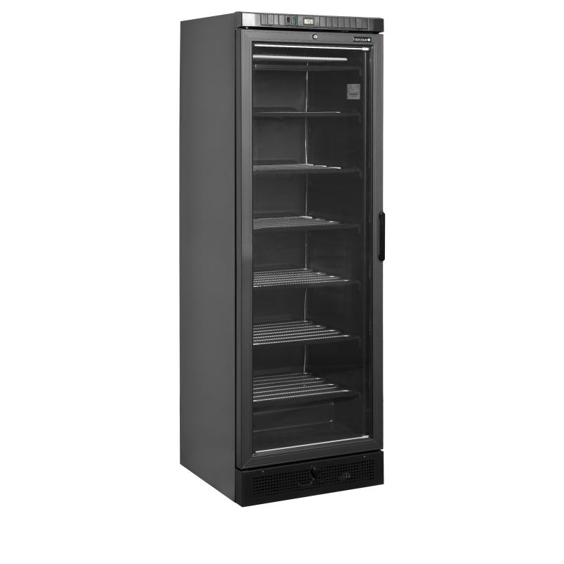 Glazen vriezer, opening naar links UFSC371G Black L/H - Tefcold - 47059