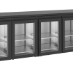 Arri&egrave;re de bar traversant noir - 4 portes FGB249 DDG - TEFCOLD - 48676