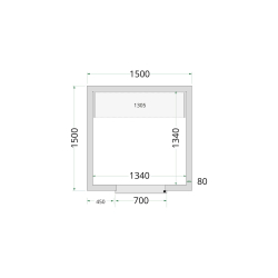 Panneaux de chambre froide 80 mm CR 150x150x220 - TEFCOLD - 43875