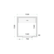 Panneaux de chambre froide 80 mm CR 150x150x220 - TEFCOLD - 43875