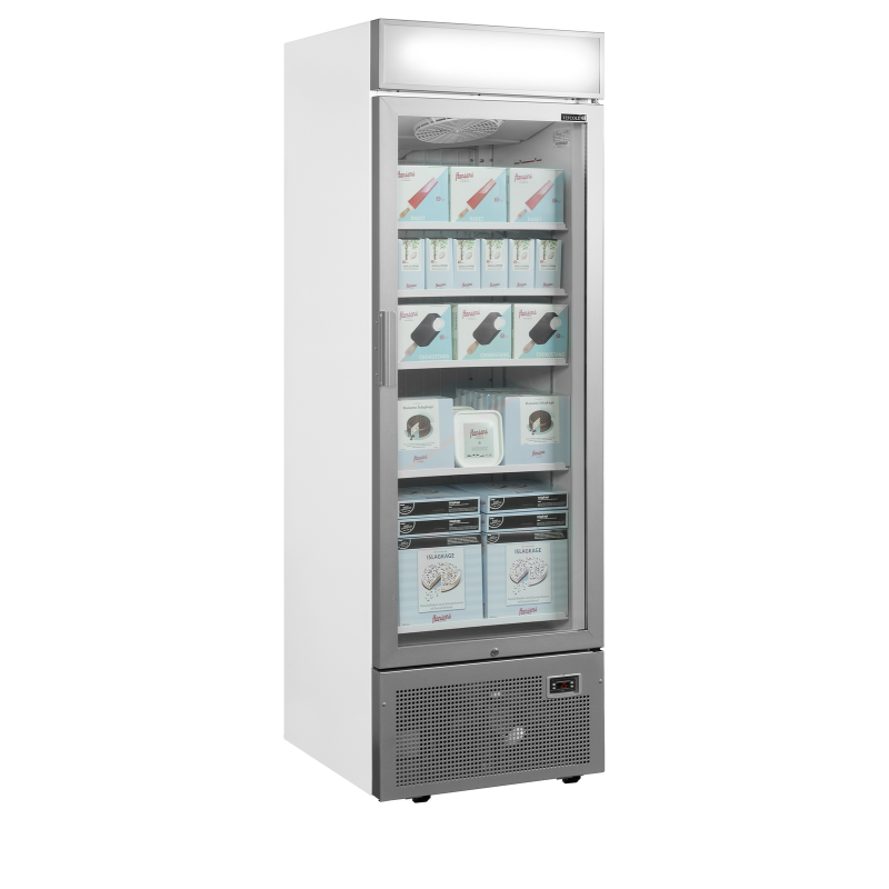 Staande vitrinevriezers UFSC1450GCP NF zilver - TEFCOLD - 43907