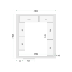 Panneaux de chambre cong&eacute;lation 120 mm - porte de 850 mm CR 240x270x220 WD - TEFCOLD - 51055